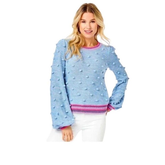Lilly Pulitzer Verna blue Sweater size small retail $168 - Picture 1 of 8